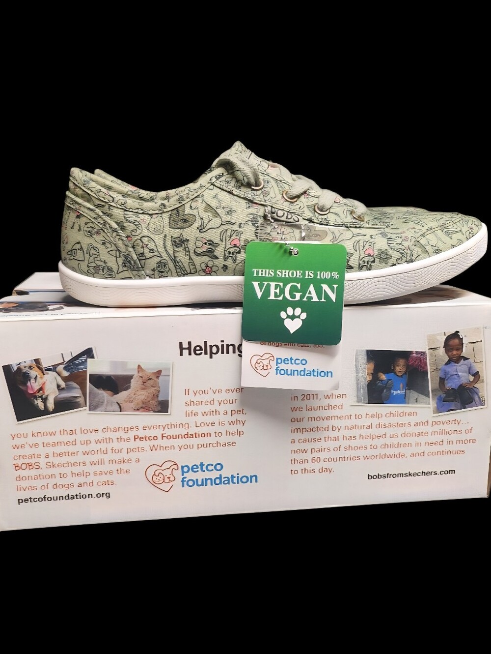 Skechers BOBS B Cute Paw House Women's Sneakers Olive Multi NIB - Picture 5 of 11